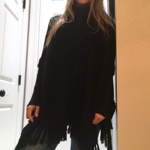poncho/long sleeve sweater